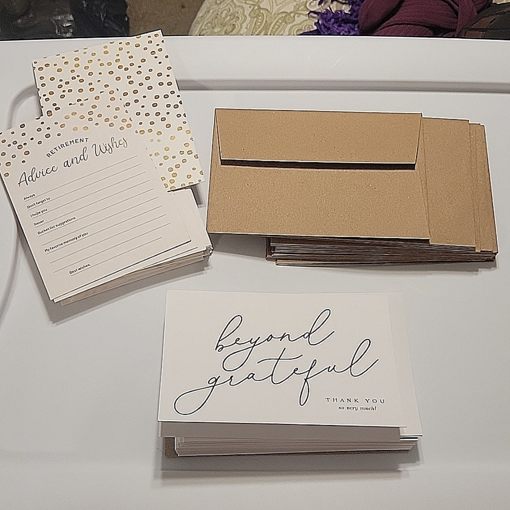 Elegant Retirement Party Pkg...39 Advice & Wishes Cards, 20 Thank You Cards/Env